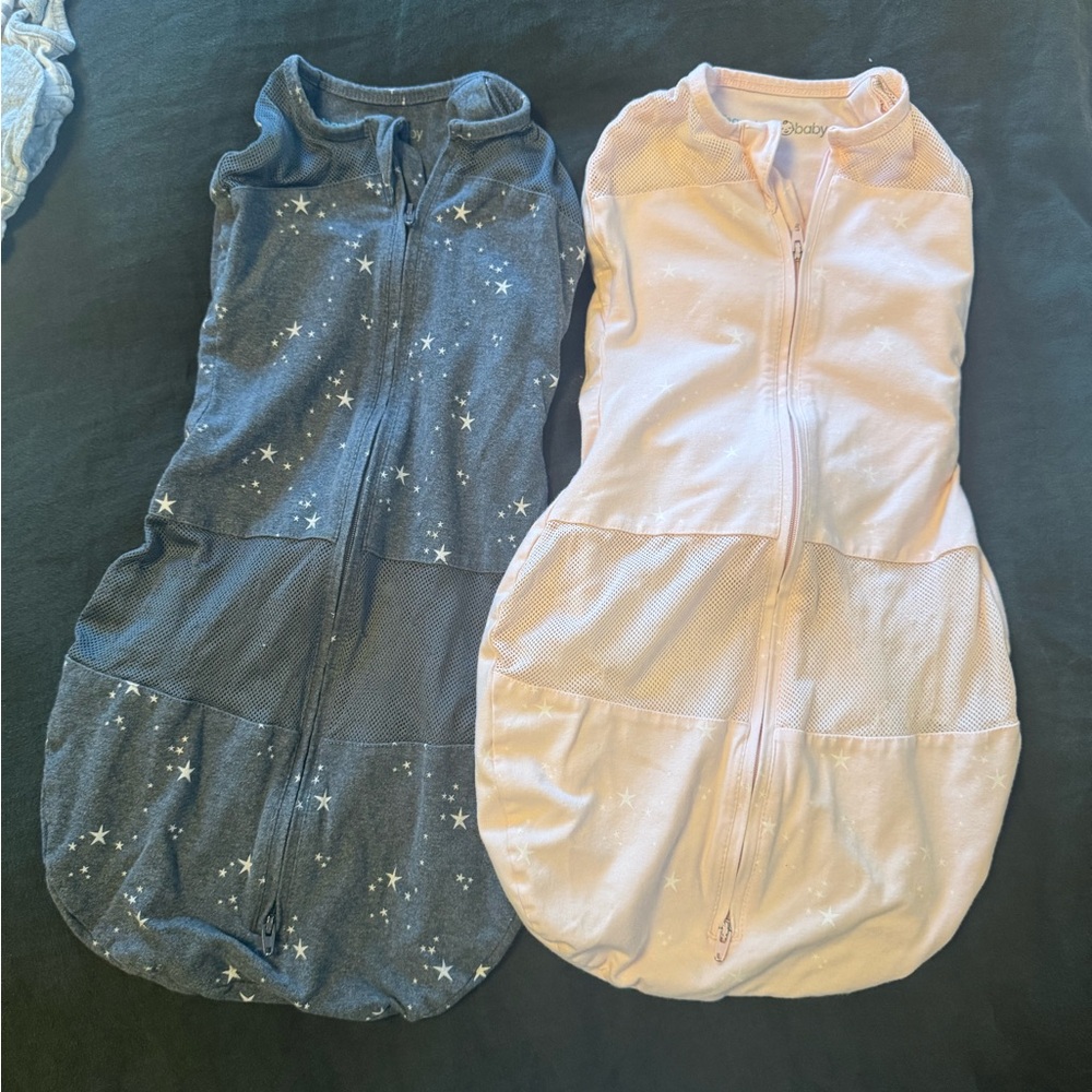Set of 2 Size M SleepPea Swaddles (Happiest Baby)